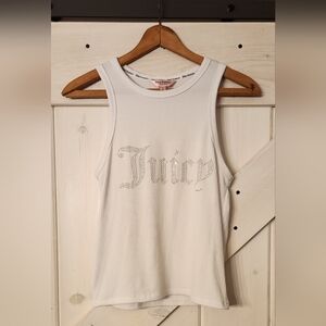 Juicy Couture Tank Top Sleepwear. Size L. White. Juicy Bling